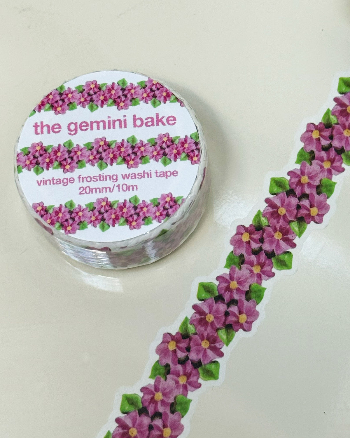 20mm Vintage Die Cut Floral Washi Tape