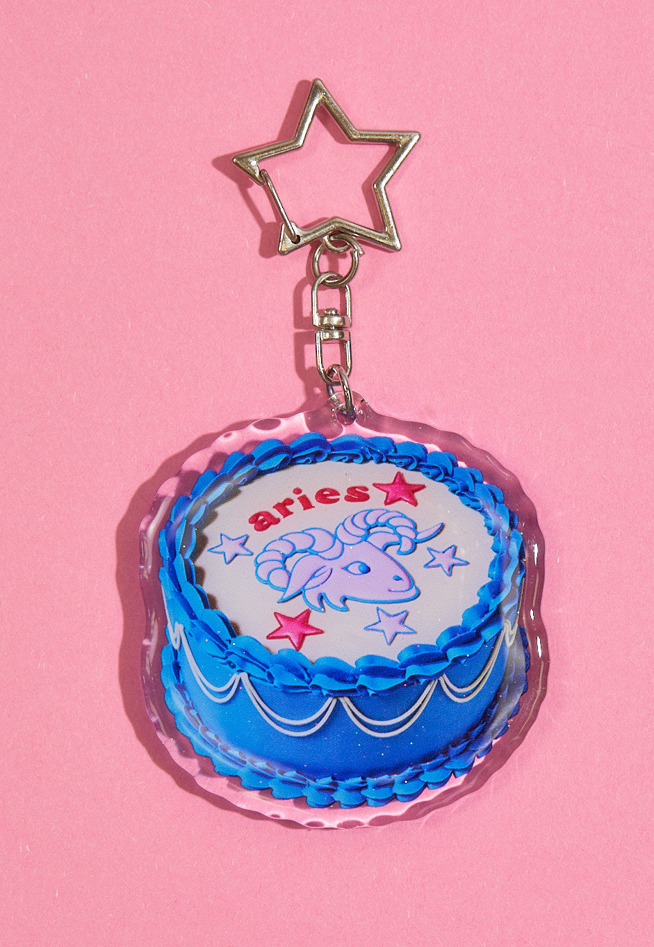 Aries Horoscope Cake Keychain