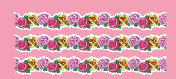 *SAMPLE SALE* Frosting Rose Garland Washi Tape