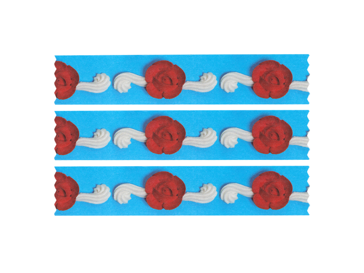 40mm Blue & Red Rose Washi Tape