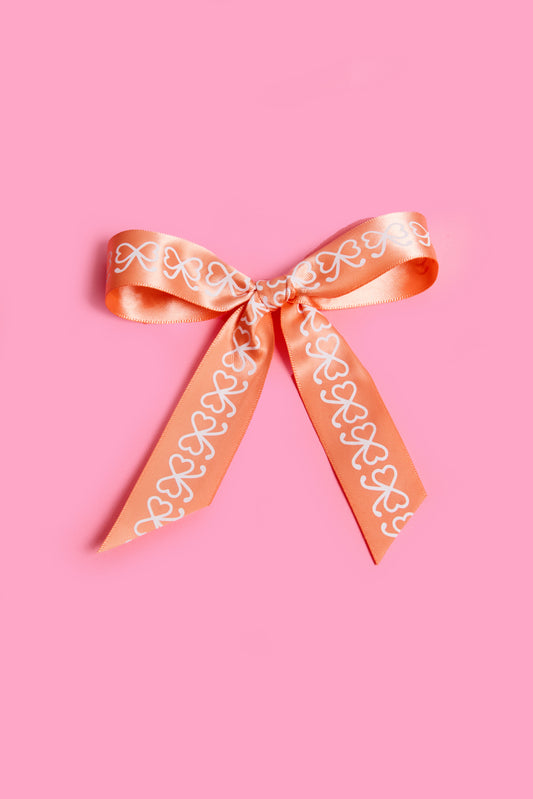 PEACH SATIN GIFT RIBBON
