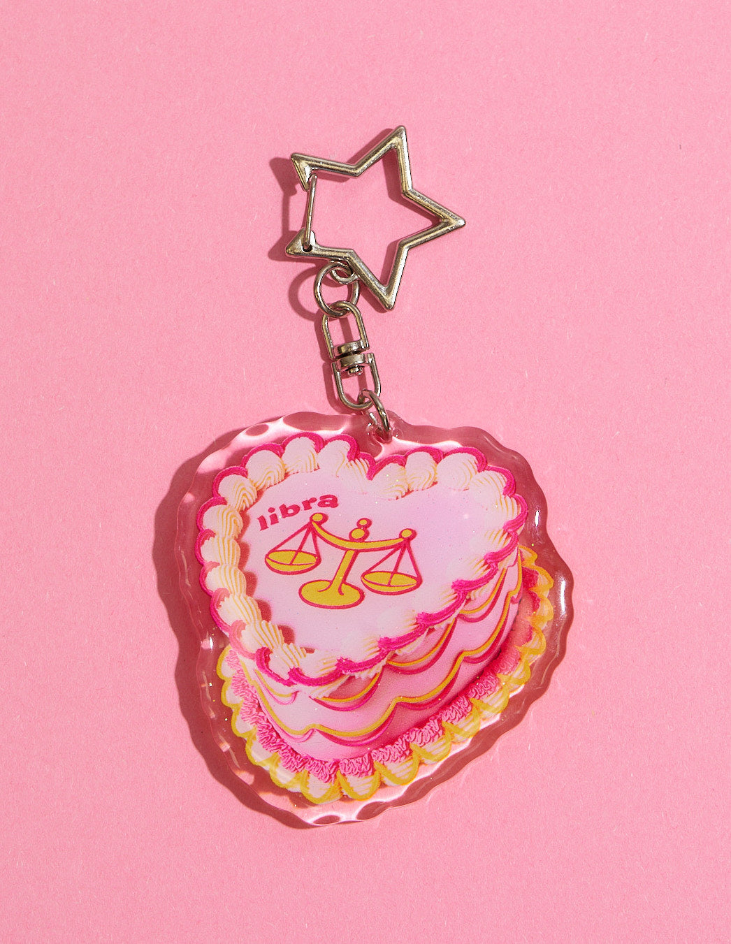 Libra Horoscope Cake Keychain
