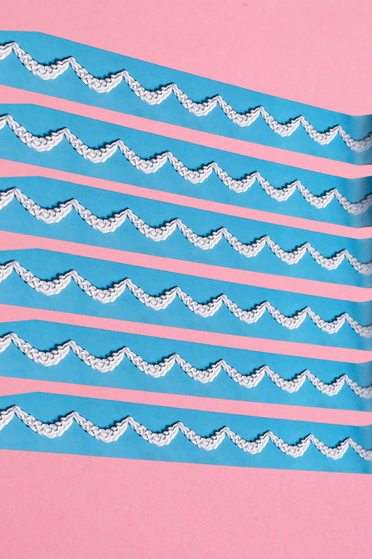 Washi Tape - Electric Blue Swags